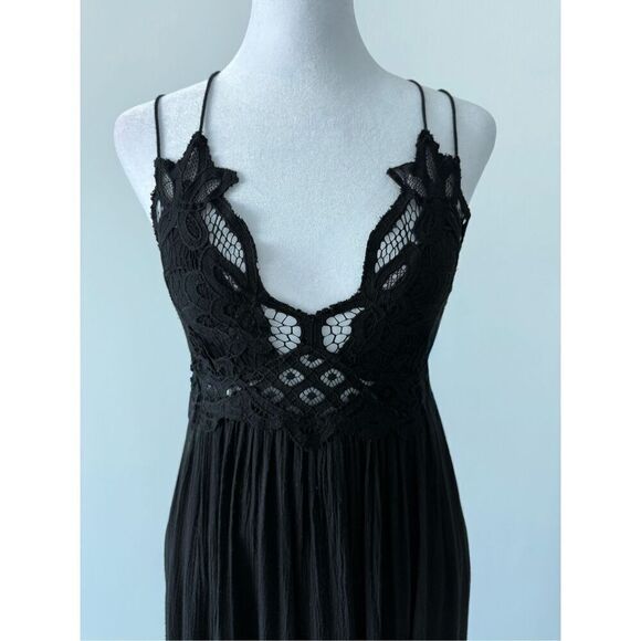 Free People Adella Maxi Dress - Lace Bodice, Cross straps open back – Excellent - Picture 8 of 12